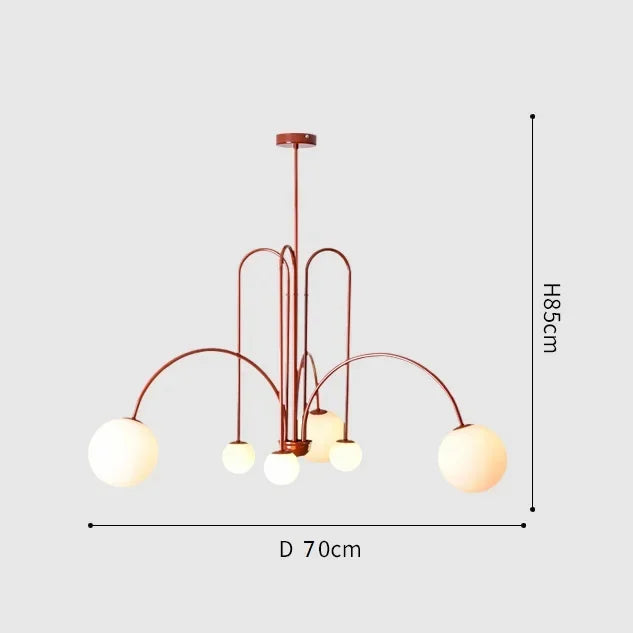 Axyaa Nordic Minimalist Modern Chandelier for Living Room Dining Bedroom