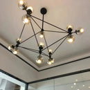Axyaa Nordic Retro Industrial Cognac Glass Chandelier for Home and Retail