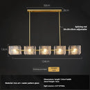 Axyaa Copper Glass Chandelier for Living Room, Bar, Villa, Staircase - Luxury Textured Design