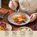 12/24pc Axyaa Sesame Glaze Stoneware Dinnerware Set - 4/6 Plates, Dessert & Bowl