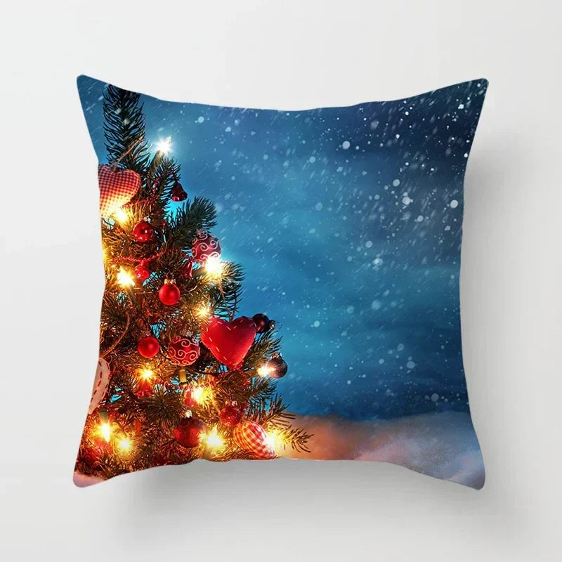 Axyaa Christmas Tree Throw Pillow Cover - Festive Home Decor