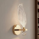 Axyaa Acrylic Leaf Wall Lamp, Modern Minimalist LED Lighting for Bedroom and Living Room