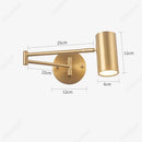 Axyaa Retro LED Swing Arm Wall Lamp Adjustable Telescopic 5W Fixture