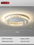 Axyaa Crystal LED Ceiling Light, Dimmable Modern Living Room Fixture