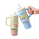 Axyaa 710ML Stainless Steel Insulated Thermos Bottle Straw Tumbler