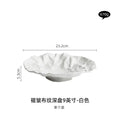 Axyaa Ceramic Western Dining Plate Set for High-End Restaurants & Home - Pleated Design
