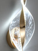 Axyaa Clear Pattern Acrylic Wall Light in Gold/Black for Bedside, Back, Hallway