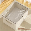 Axyaa Large Foldable Clothing Storage Box with Zipper Lid
