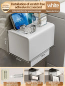 Axyaa Toilet Tissue Box: Wall Mounted Bathroom Paper Storage Rack