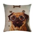 Axyaa Animal Oil Painting Pillowcase: Flax Sofa Cushion Adornment Cover