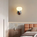 Axyaa Acrylic Ball LED Wall Light: Modern, Chrome Metal Sconce Lamp for Bedroom, Stairs
