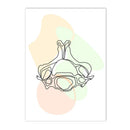Axyaa Human Anatomy Skeleton Canvas Wall Art for Medical Office Decor