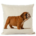 Axyaa French Bulldog Linen Cushion Cover for Cute Dog Lovers