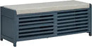 Axyaa Shoe Bench with Cushioned Seat, 2 Drawers, Slatted Shelf