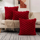 Axyaa Red Solid Cushion Cover Soft Pillowcase for Home Decor Sofa Bedroom