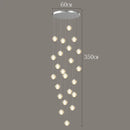 Axyaa Crystal Stair Chandelier: Modern LED Ceiling Lamp for Living Room