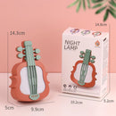 Axyaa LED Violin Night Light Lamp with RGB Color, USB Charging - Bedroom Bedside Table Lighting