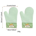 Axyaa Silicone Oven Gloves for Kitchen Baking - Thick Insulation, Anti-Slip & Anti-Scald