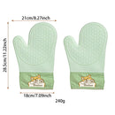 Axyaa Silicone Oven Gloves for Kitchen Baking - Thick Insulation, Anti-Slip & Anti-Scald