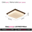 Axyaa LED Walnut Ceiling Lamp - Retro Aesthetic for Living Room, Dining, Study & Bedroom