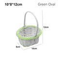 Axyaa Hand-Woven Flower Storage Basket Oval/Round Wicker Basket