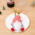 Axyaa Rudolph Christmas Cutlery Holder Set - Festive Tableware Decor