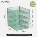 Axyaa Desk Organizer: 4-Tier Desktop Storage Rack & File Holder
