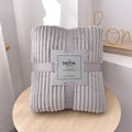 Axyaa Beige Coral Fleece Blanket - Soft, Warm Bedspread & Sofa Cover