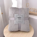 Axyaa Beige Coral Fleece Blanket - Soft, Warm Bedspread & Sofa Cover