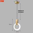 Axyaa Modern LED Ring Pendant Chandelier for Foyer Kitchen Dining Bedroom