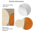 Axyaa Beige Orange Yellow Color Block Abstract Geometry Wall Art Poster