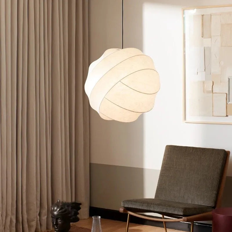 Axyaa Silk Pholc Turner Pendant Light: Elegant Italian Design for Creative Home Decor