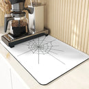 Axyaa Spider Coasters Halloween Absorbent Mats for Countertop Non-Slip Mats