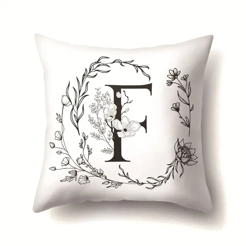 Nordic Style Letter Wreath Pillow Cover by Axyaa - Home Decor Essential