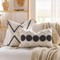 Axyaa Nordic Bohemian Tufted Tassel Throw Pillowcase, Geometric Pattern Cushion Cover