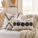 Axyaa Nordic Bohemian Tufted Tassel Throw Pillowcase, Geometric Pattern Cushion Cover