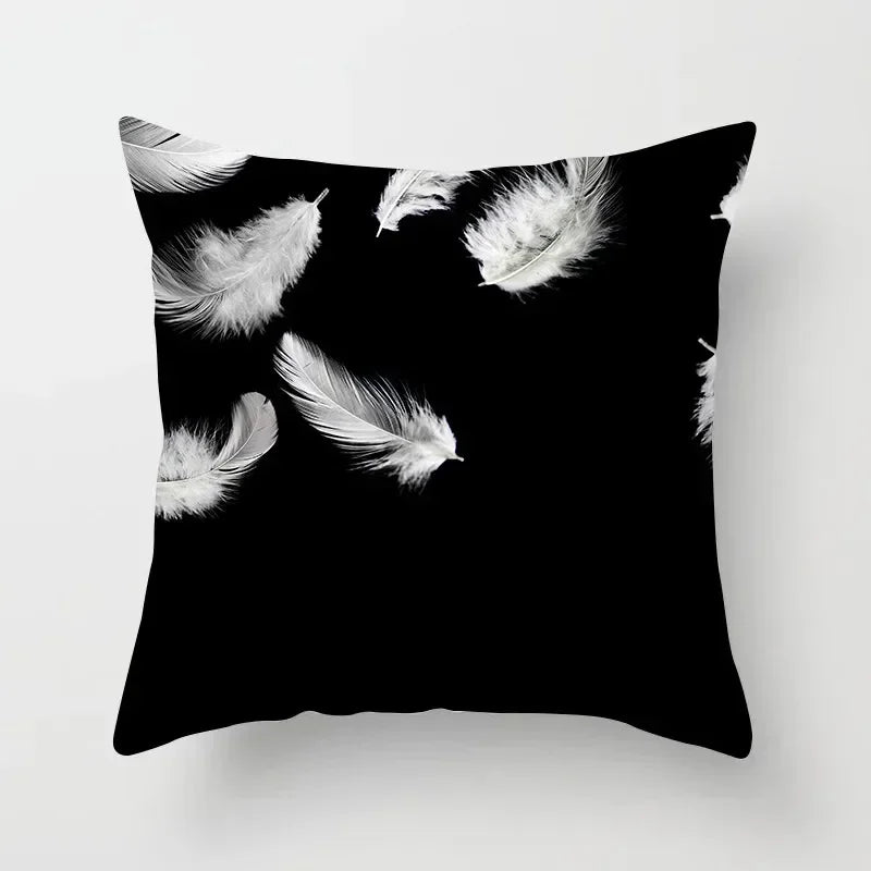 Axyaa Black and White Nordic Style Car Pillowcase Sofa Pillow Cover