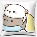 Cartoon Cute Mocha Mochi Peach Cat Pillow Case - Axyaa Home Decor