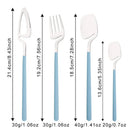 Axyaa Matte Flatware Set - Stainless Steel Knife Fork Spoon Dinnerware