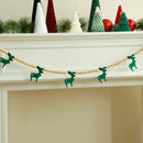 Axyaa Reindeer Wooden Bead Garland: Festive Home Party Decoration