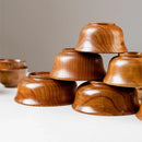 Axyaa Wooden Rice Soup Bowls - Japanese Style Eco-Friendly Tableware