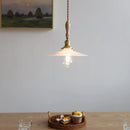 Axyaa White Glass Pendant Light for Bedroom Living Dining Room Chandelier LED Hang Lamp