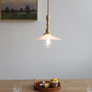 Axyaa White Glass Shade Pendant Light Chandelier LED Hanging Lamp for Bedroom Living Dining Room