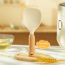 Axyaa Silicone Rice Spoon with Wooden Handle - Kitchen Accessory