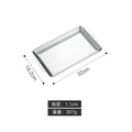 Axyaa Stainless Steel Rectangular Food Storage Tray for Sushi BBQ Baking Pan