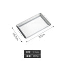 Axyaa Stainless Steel Rectangular Food Storage Tray for Sushi BBQ Baking Pan