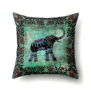 Axyaa Elephant Pattern Polyester Cushion Cover 45x45cm Home Decor Square Pillowcase