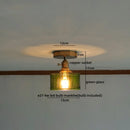Axyaa Modern Amber Glass LED Ceiling Lights with Copper Socket for Home Decoration