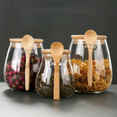 Axyaa Glass Oatmeal Cup Set with Lids, Spoons, Salad Bowls - Meal Prep Containers