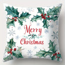 Axyaa Winter Holiday Pillowcase - Festive Snowman & Santa Claus Sofa Cushion Cover